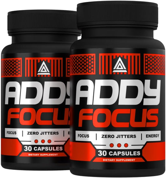 Natural Adderall Alternative for Focus, Energy, and Memory Support - Brain Booster Supplement - Clean Energy & Sharp Focus - 2 Pack
