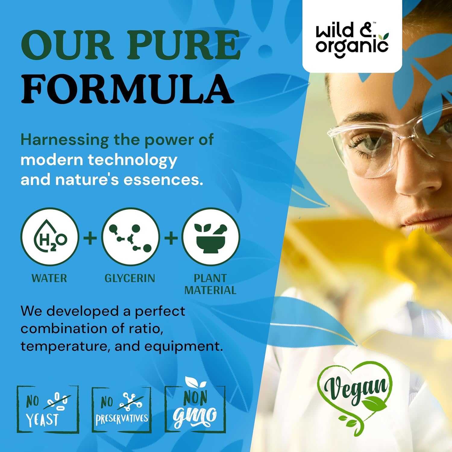 Natural Adrenal Support Drops for Women and Men - Vegan & Organic Adrenal Support Supplements - Sugar & Alcohol-Free - 2-Month Supply - 4 fl oz