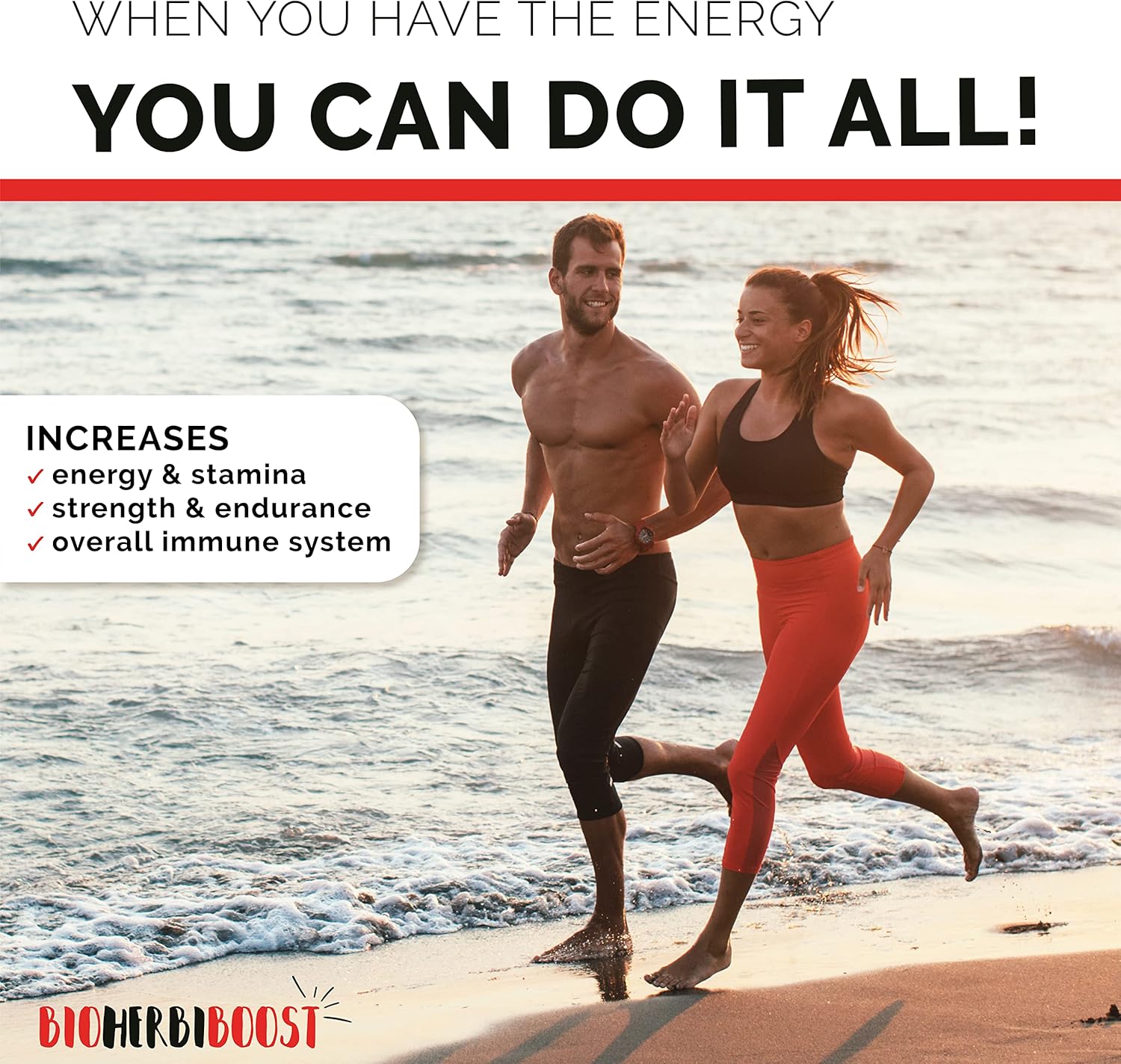 Natural Adrenal Support Supplement for Focus, Energy, and Fatigue Relief - 60 Capsules with Ashwagandha & Adaptogens by HERBI BOOST NATURALS