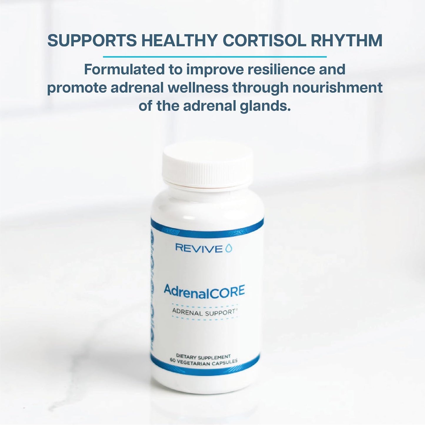 Natural Adrenal Support Supplements with Rhodiola Rosea & Ashwagandha - Promotes Energy & Mental Performance - Men & Women