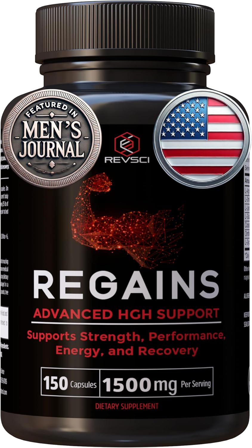 Natural Anabolic Muscle Growth Supplement for Men & Women - HGH Boost with 150 Protein Pills, Muscle Builder & Recovery
