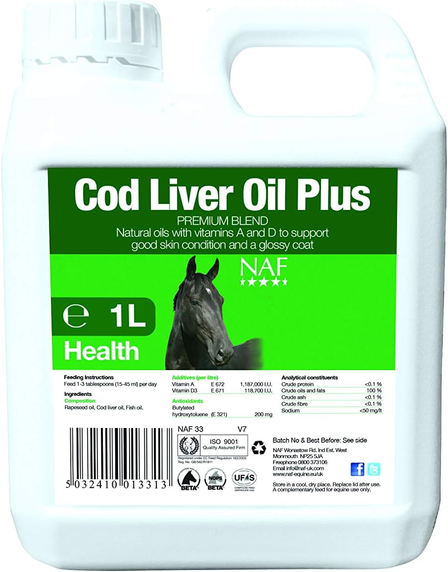 Natural Animal Feeds Cod Liver Oil Supplement for Pets - Omega-3 Fatty Acids for Healthy Joints and Coat