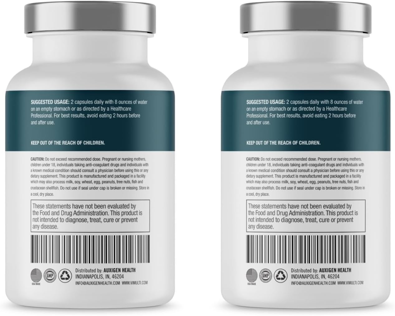 Natural Anti-Aging Amino Acid Supplement for Longevity - Immune Support, Energy Boost, Mental Clarity, Skin Health & Sleep Aid - 60 ct (2 Pack)