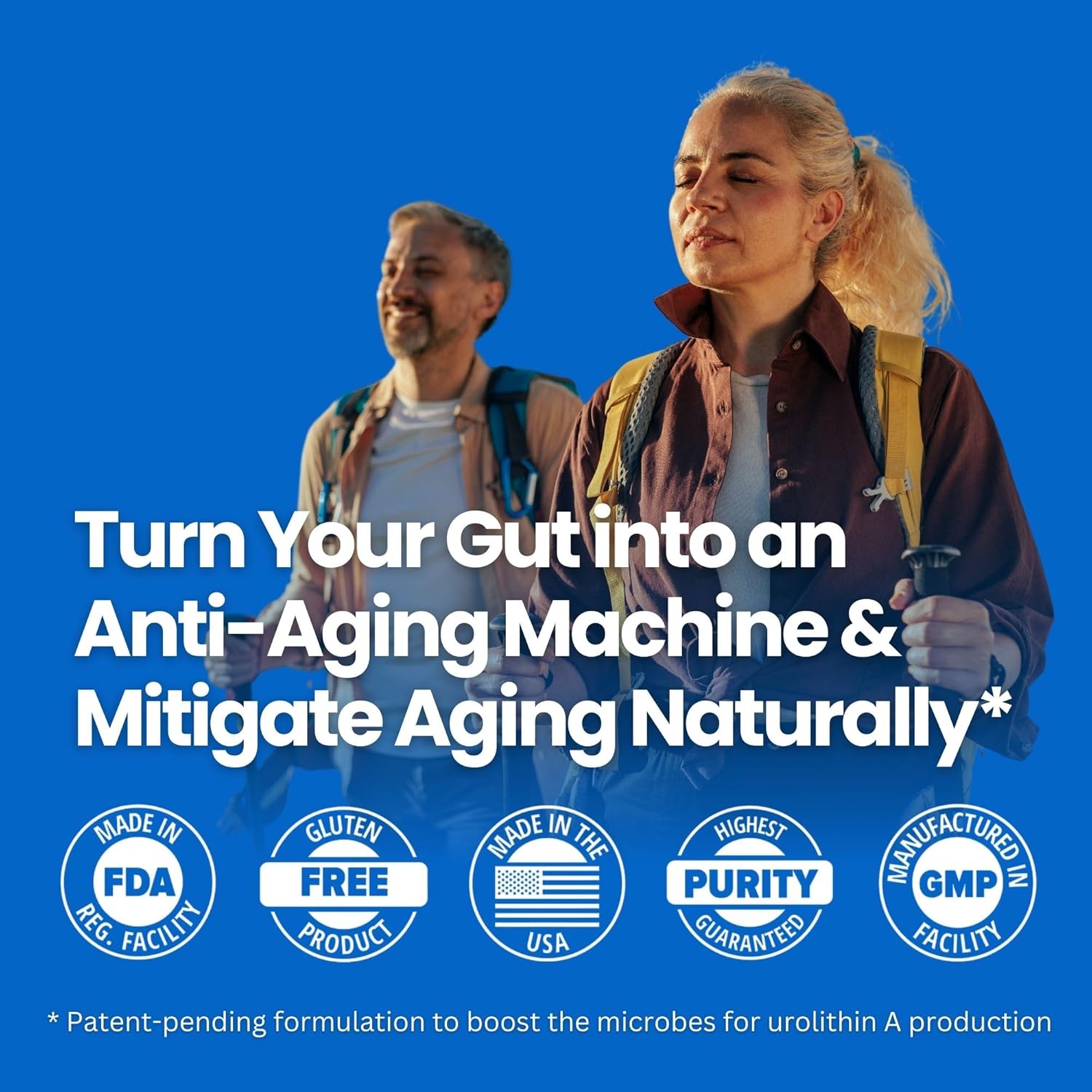 Natural Anti-Aging Bundle: Gut Biome Restore & Mitochondria Revive - Boost Cellular Health, 30 Day Supply