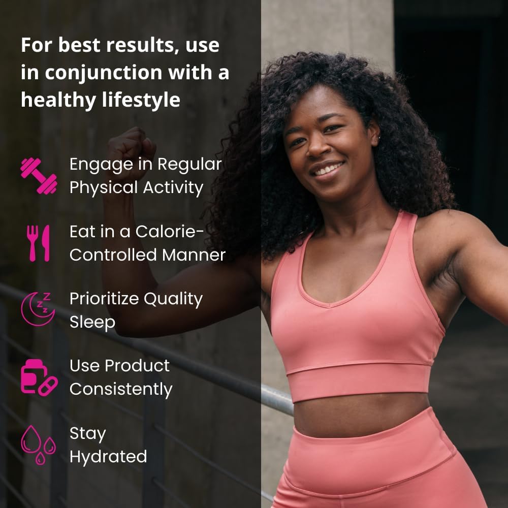 Natural Appetite Suppressant for Women - Supports Weight Loss, Curbs Cravings, & Boosts Fullness - Vegan Dietary Supplement with Chromium Picolinate & Glucomannan - 120 Capsules