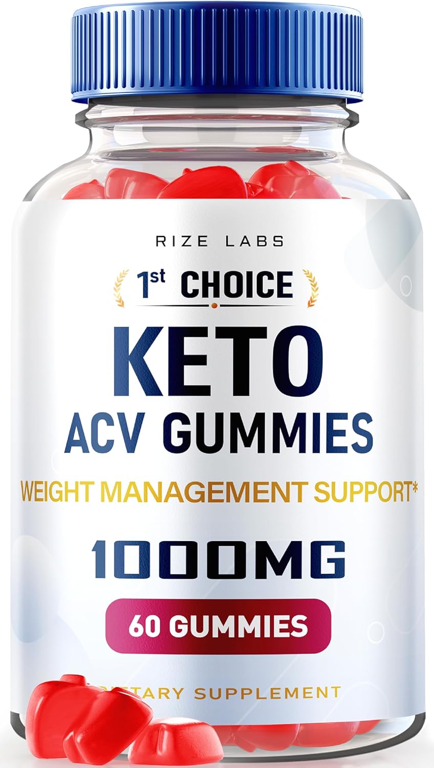 Natural Apple Cider Vinegar Keto Gummies for Advanced Slimming Formula - 2000mg Keto+ACV Supplement (60 Gummies) by Rize Labs