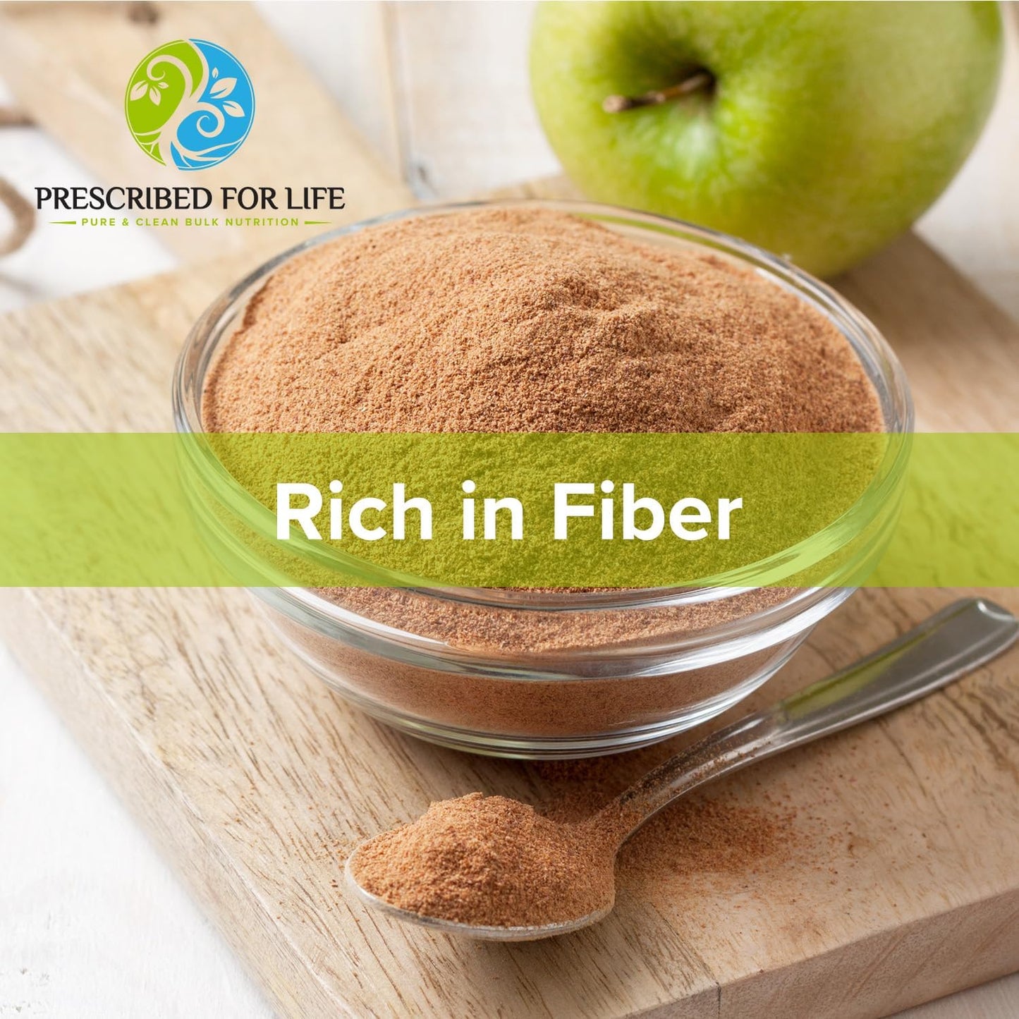 Natural Apple Fiber Powder Supplement for Digestive Health - Vegan, Non GMO, Gluten Free - 25kg / 55lb