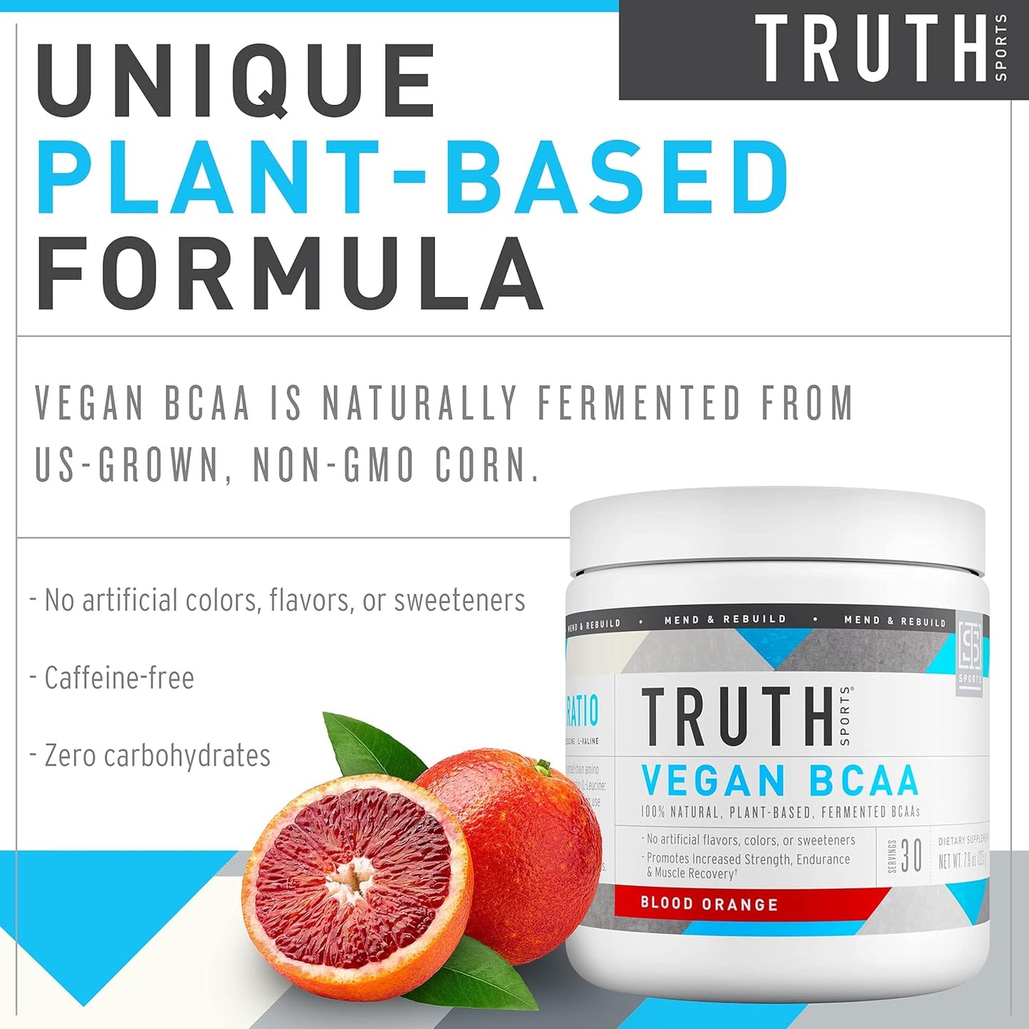 Natural Athlete Workout Stack: Orange Tangerine Preworkout + Blood Orange Vegan BCAA by Truth Nutrition