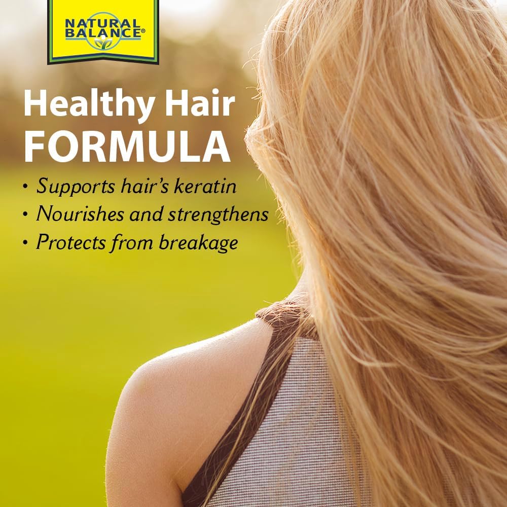Natural Balance Biotin Liquid Supplement - 5000mcg for Healthy Hair, Skin, and Nails - 2 oz, 60 Servings