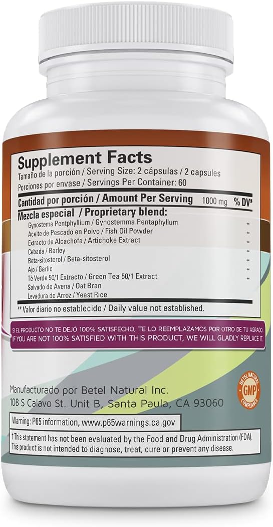 Natural Betel Colestomax Capsules for Maintaining Healthy Cholesterol Levels - 90 Capsules