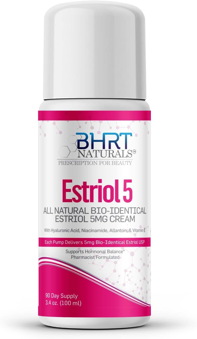 Natural Bioidentical Estriol Cream for Menopause Relief - Hormone Balance BHRT - Pharmacist Formulated - Made in USA