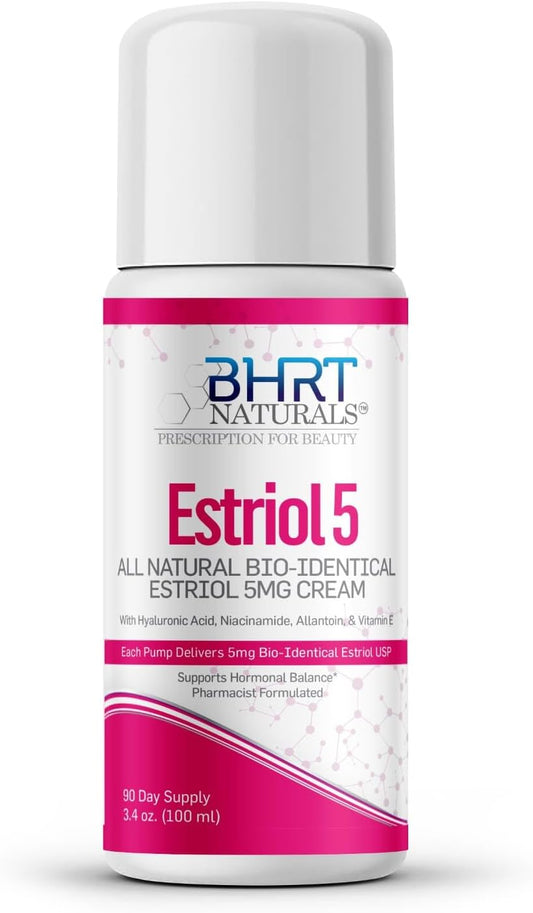 Natural Bioidentical Estriol Cream for Menopause Relief - Hormone Balance BHRT - Pharmacist Formulated - Made in USA