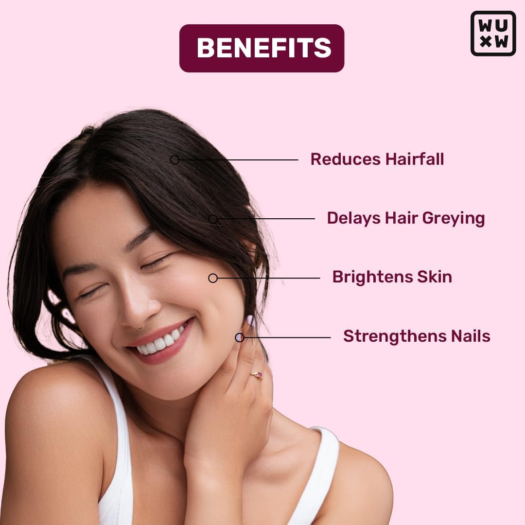 Natural Biotin Gummies for Hair Growth, Skin, and Nails - Vitamins A, E, Folic Acid, Zinc, Aloe Vera - Men and Women - Sugar-Free - 30 Days Pack