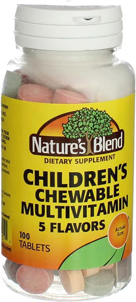 Natural Blend Children's Chewable Multivitamin 100 Tablets