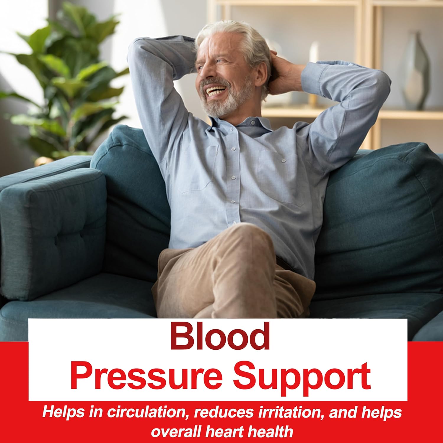 Natural Blood Pressure Support Supplement with Hawthorn, Hibiscus & Garlic Extract - Promotes Cardiovascular Health and Normal Heart Function