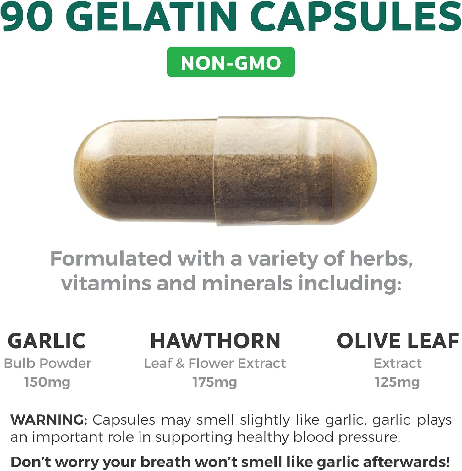 Natural Blood Pressure Support Supplement with High Hawthorn Berry Extract - Non-GMO Formula for Healthy Blood Pressure - 90 Capsules by Healths Harmony