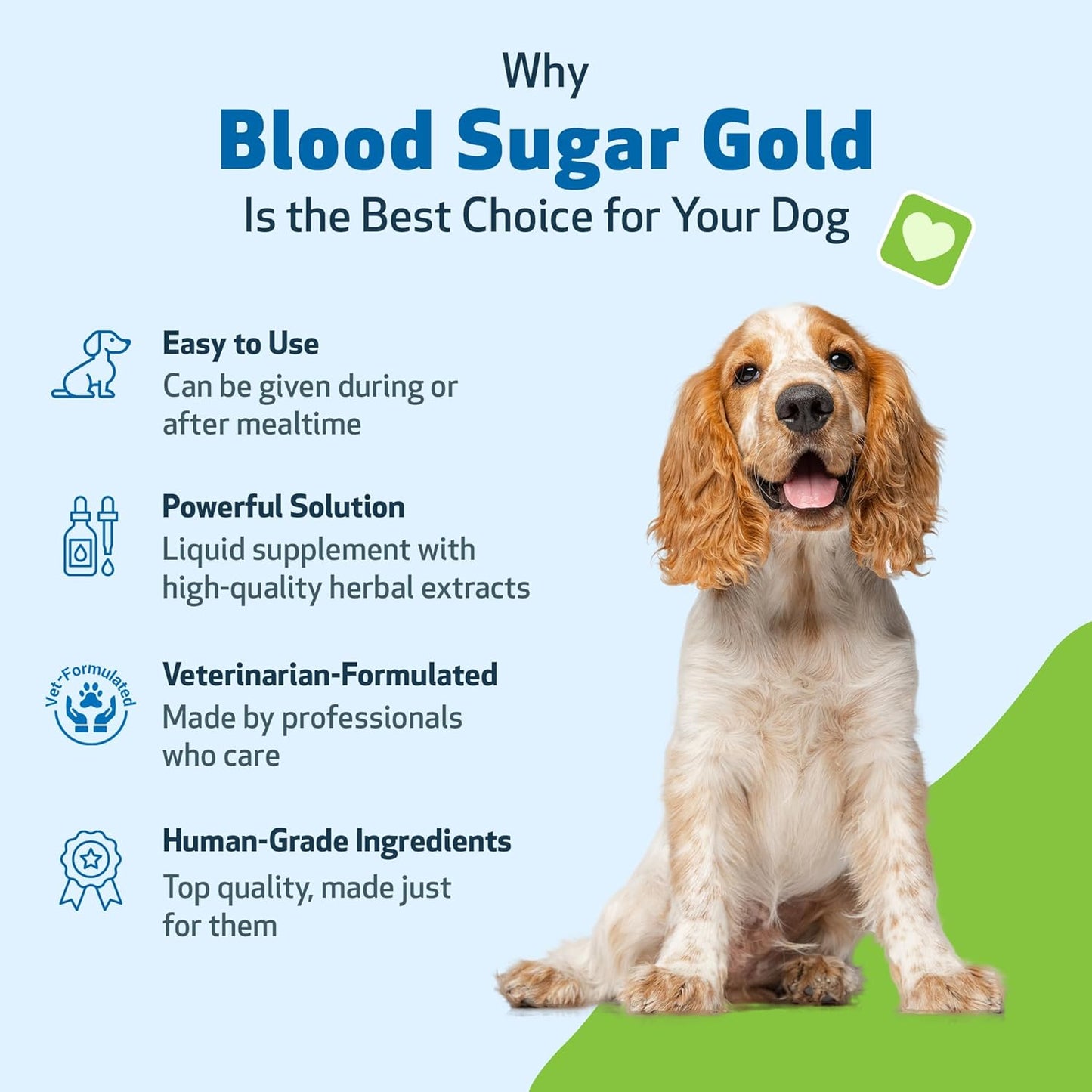 Natural Blood Sugar Support Supplement for Dogs & Cats - 4 oz Value Size - Promotes Healthy Blood Sugar Levels in Pets with Diabetes - Pet Wellbeing