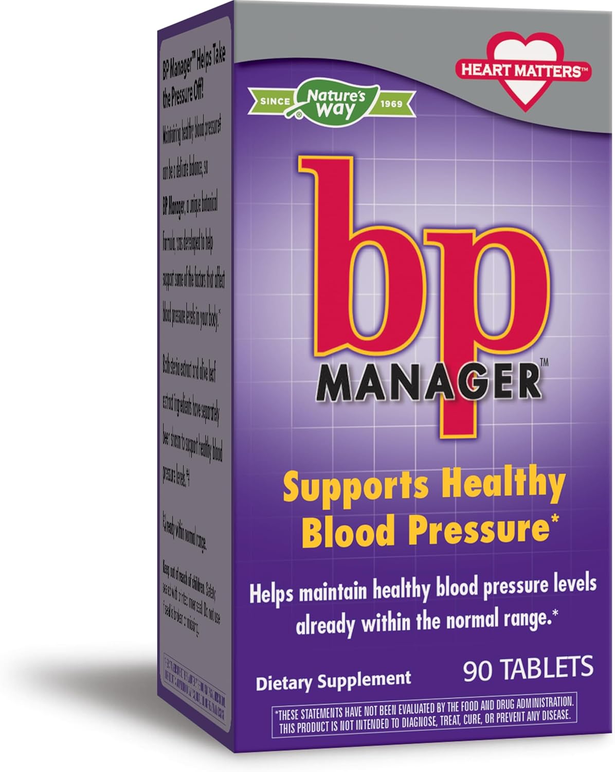Natural BP Manager Supplement for Healthy Blood Pressure Support - 90 Capsules by Nature's Way