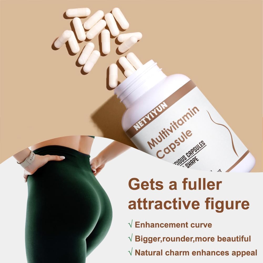 Natural Breast & Butt Enhancement Pills for Skin Tightening - 3 in 1 Capsules by NETYIYUN