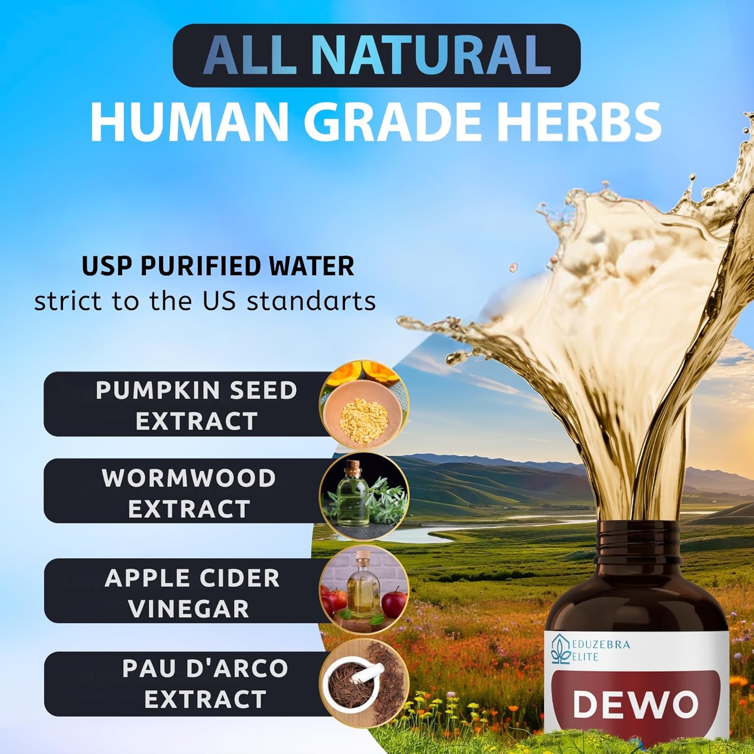 Natural Broad Spectrum Treatment for Cats and Dogs - Against Parasites and Toxins - Herbal Medicine Support - All Breeds and Sizes - Suitable for Puppies and Kittens