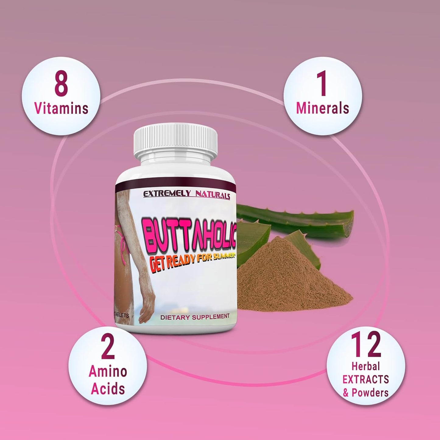 Natural Buttocks Enhancement Pills for Women | Butta Enhancement for Larger, Curvier Butts | Glute Enhancer Tablets | 60 Count