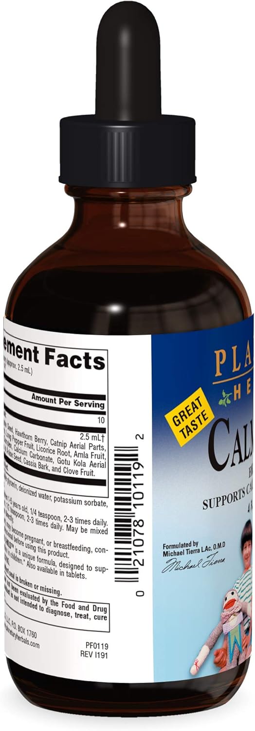 Natural Calm Child Herbal Syrup with Chamomile, Lemon Balm, Catnip - 4oz Bottle by Planetary Herbals