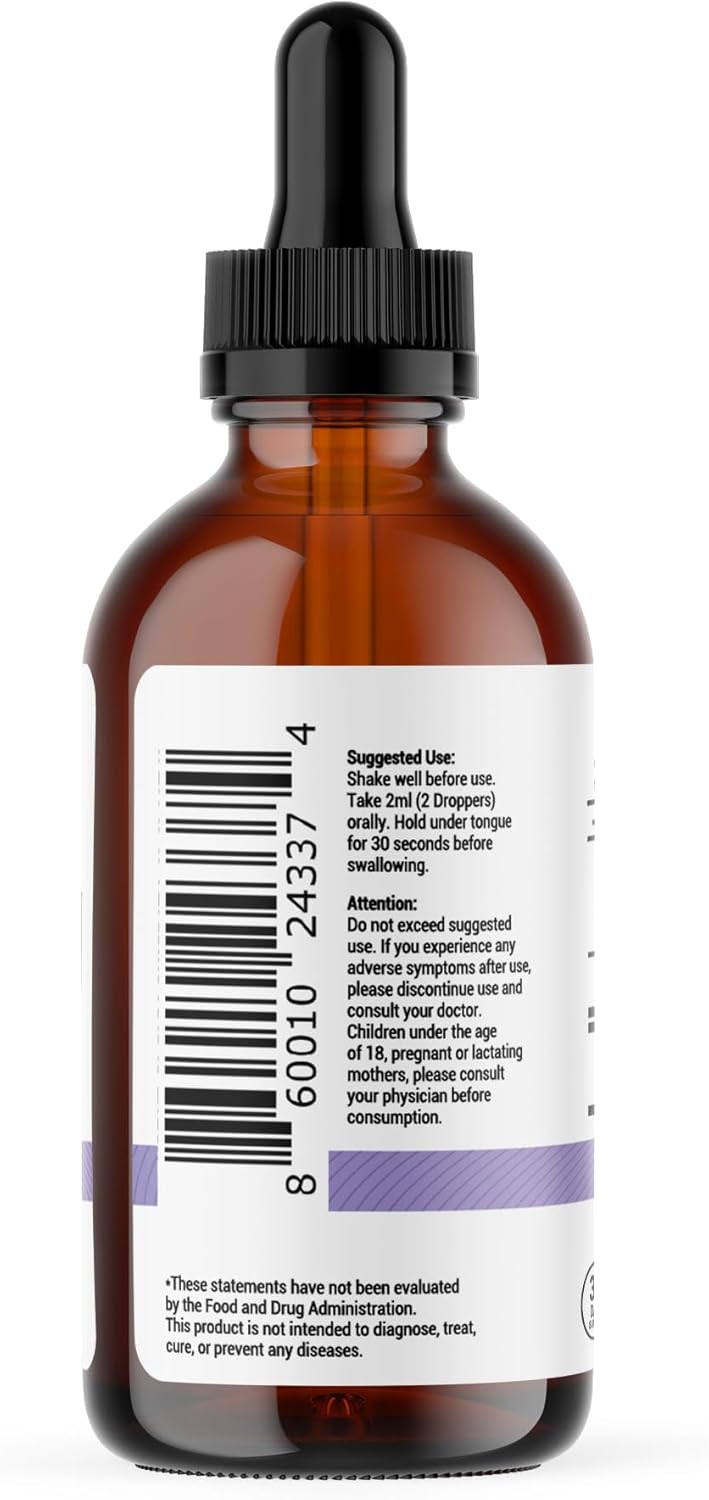 Natural Calm Magnesium Glycinate Liquid Supplement - 100mg Bisglycinate for Adults & Kids - Pineapple Flavored - Muscle & Joint Support - 30 Day Supply