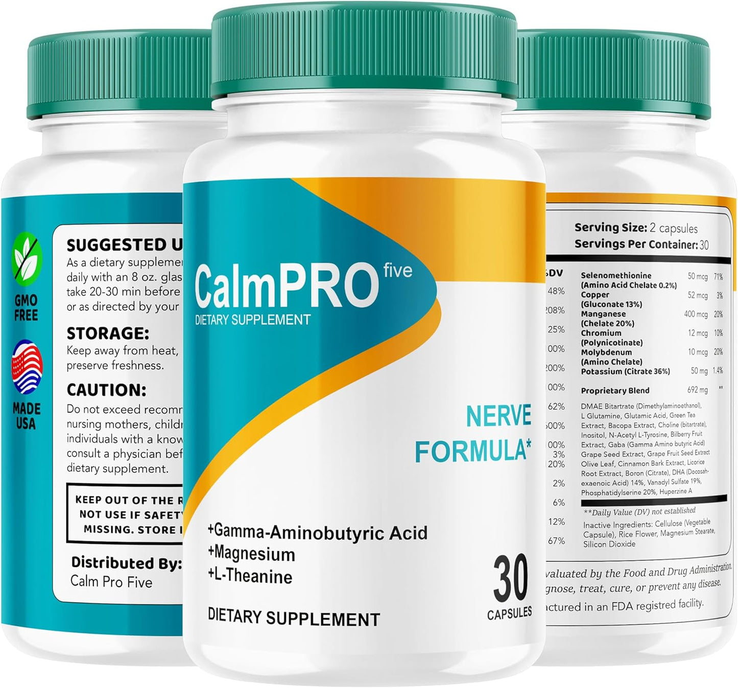 Natural Calm Pro 5 Capsules - Advanced Formula Supplement with Positive Reviews