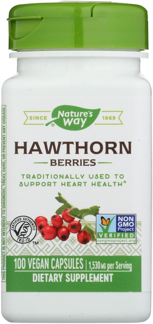 Natural Cardio Tonic: Nature's Way Hawthorn Berries 510 MG (100 Capsules)