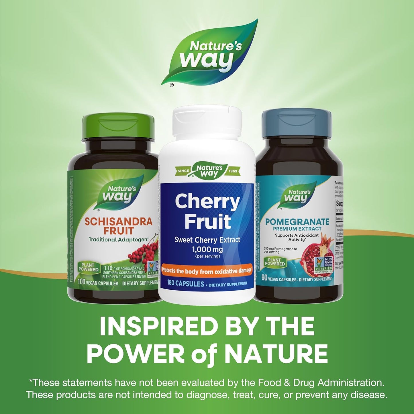 Natural Cherry Fruit Extract Capsules - Antioxidant Support, 1,000mg, 180 Count