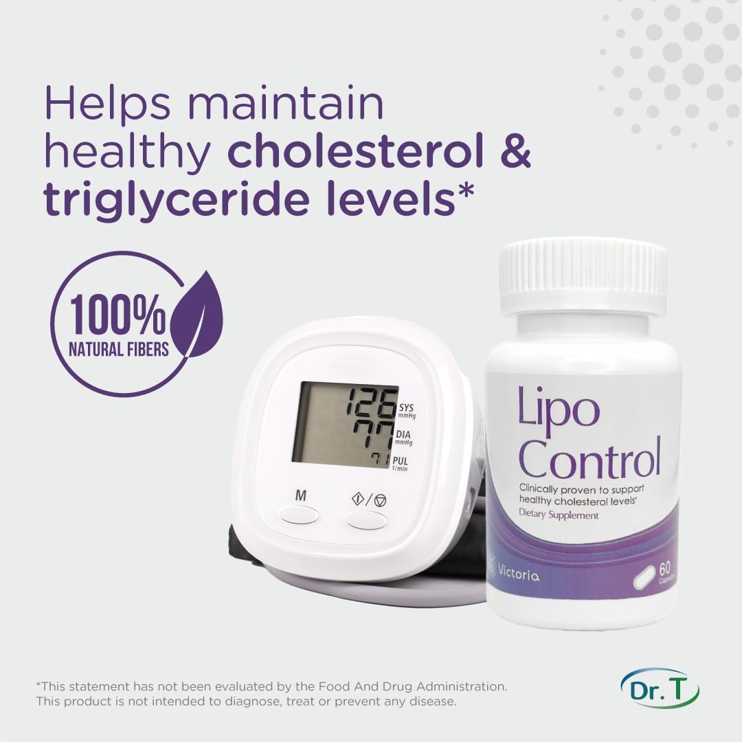 Natural Cholesterol Lowering Supplement with Psyllium Seed, Chitosan, Karaya Gum, and Apple Pectin - Supports Healthy LDL, HDL, and Triglyceride Levels - 60 Capsules