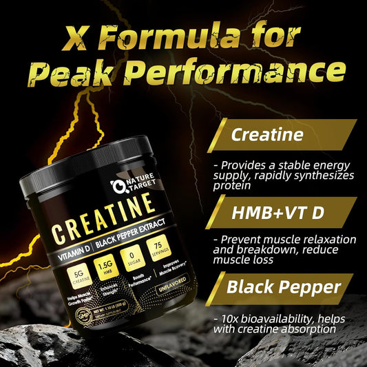 Natural Creatine Supplement for Adult Muscle Growth - NATURE TARGET