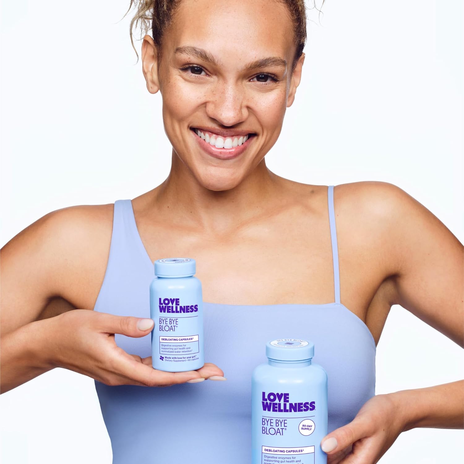 Natural Digestive Enzymes for Women, Bloating Relief & Gas Reduction | Love Wellness Bye Bye Bloat | Fenugreek & Dandelion | 180 Count