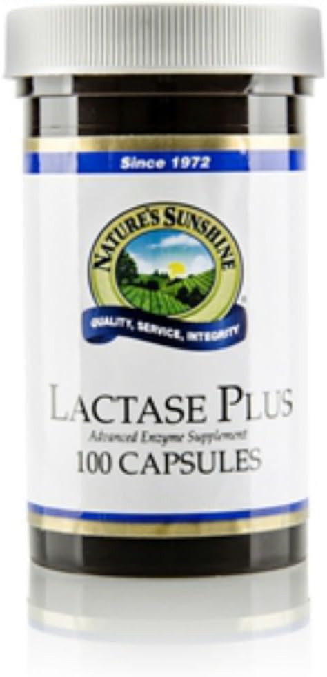 Natural Digestive Support with Nature's Sunshine Lactase Plus Capsules - 100 Count