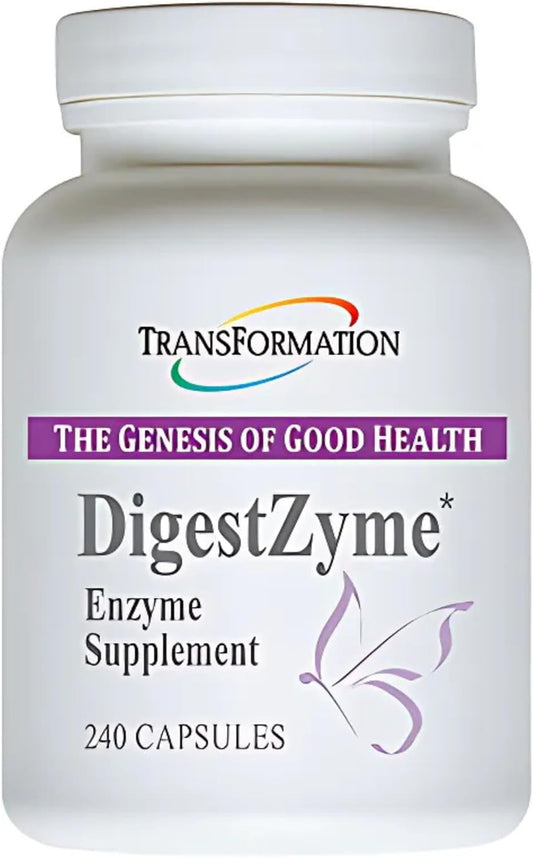 Natural DigestZyme Supplement for Overall Health, Nutrient Absorption, Digestion Support - 240 Capsules