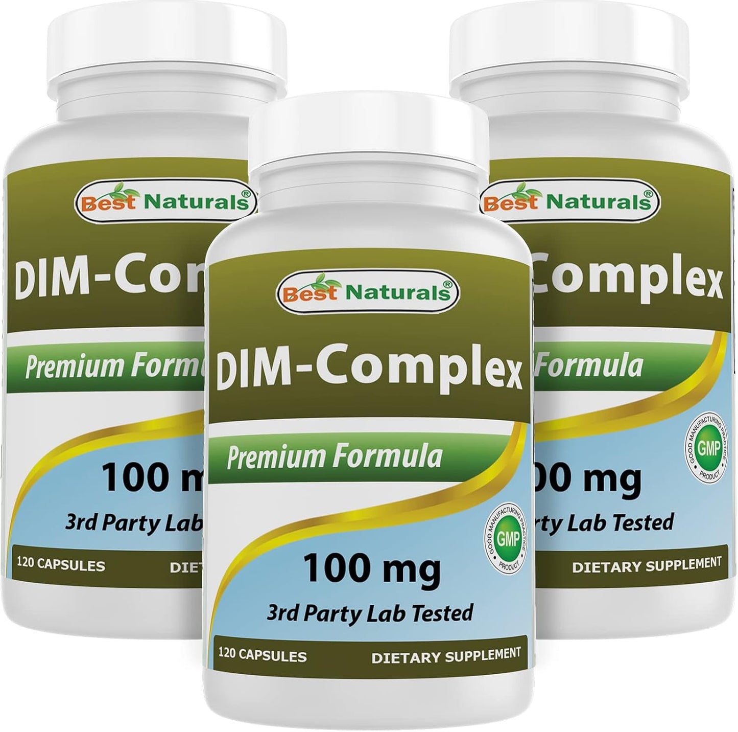 Natural DIM Complex - 100mg, 120 Capsules - Pack of 3 - Top Choice