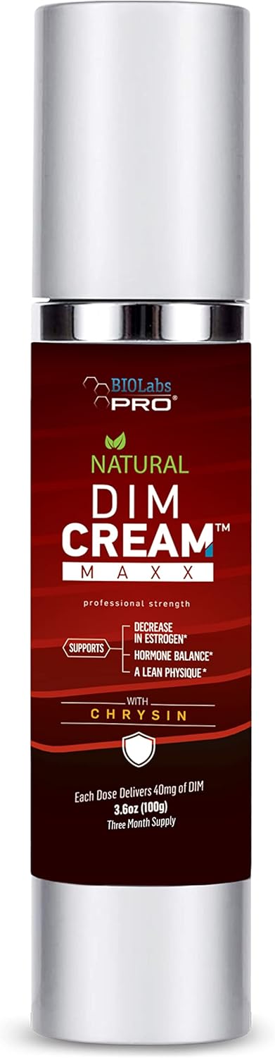 Natural DIM Cream Estrogen Blocker - Metabolize Excess Estrogen - Hormone Balance Support - Topical DIM Supplement - 3.6oz