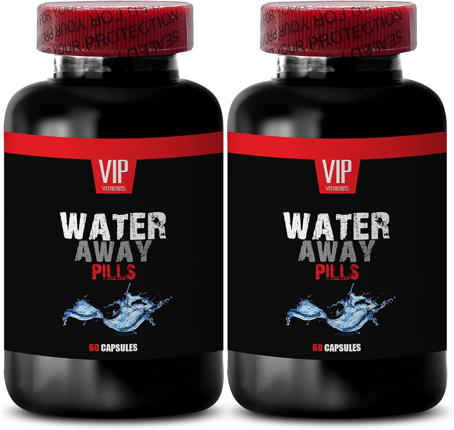 Natural Diuretic Pills for Bloating Relief and Water Retention - Water Away Detox Capsules for Swollen Legs - VIP Vitamins 120 Capsules