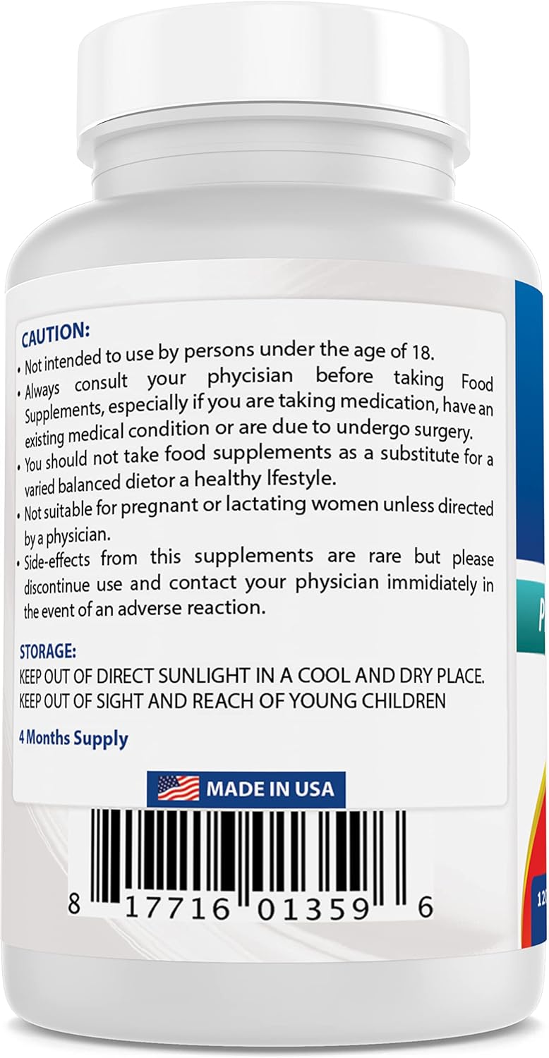 Natural DMG Supplement for Energy & Immune Support - 125 mg, 240 Capsules