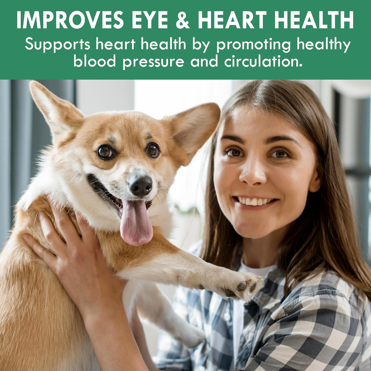 Natural Dog Breath Freshener & Immune Booster Supplement with Human Grade Fermented Chlorella - 100 Vegan Tablets