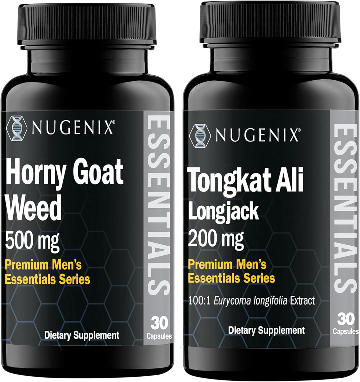 Natural Energy and Stamina Boost with Nugenix Essentials Horny Goat Weed and Tongkat Ali Supplements
