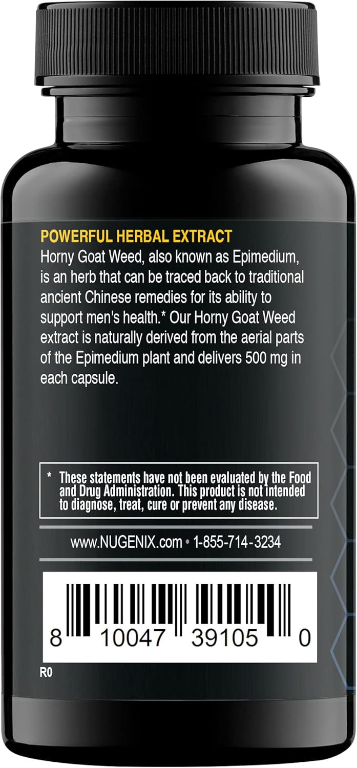 Natural Energy and Stamina Boost with Nugenix Essentials Horny Goat Weed and Tongkat Ali Supplements
