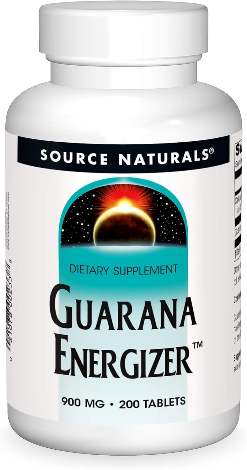 Natural Energy Boost: Source Naturals Guarana Energizer - 900mg Caffeine - 200 Tablets