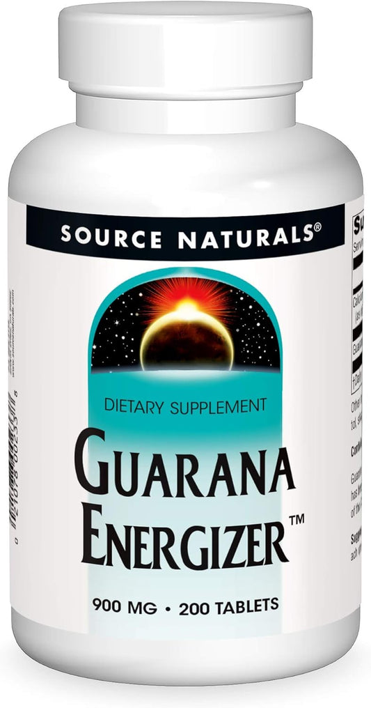 Natural Energy Boost: Source Naturals Guarana Energizer - 900mg Caffeine - 200 Tablets