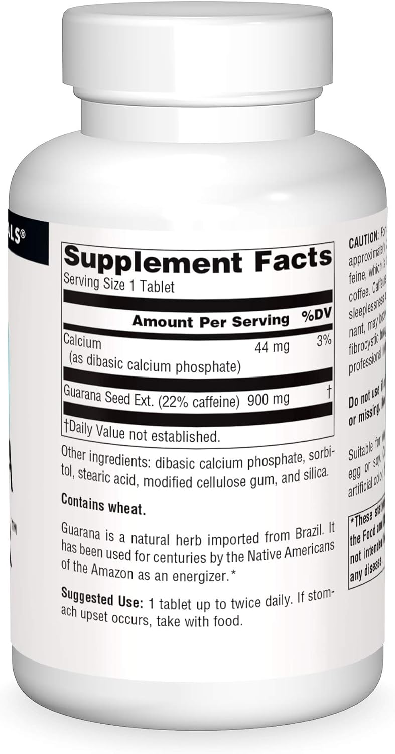 Natural Energy Boost: Source Naturals Guarana Energizer - 900mg Caffeine - 200 Tablets