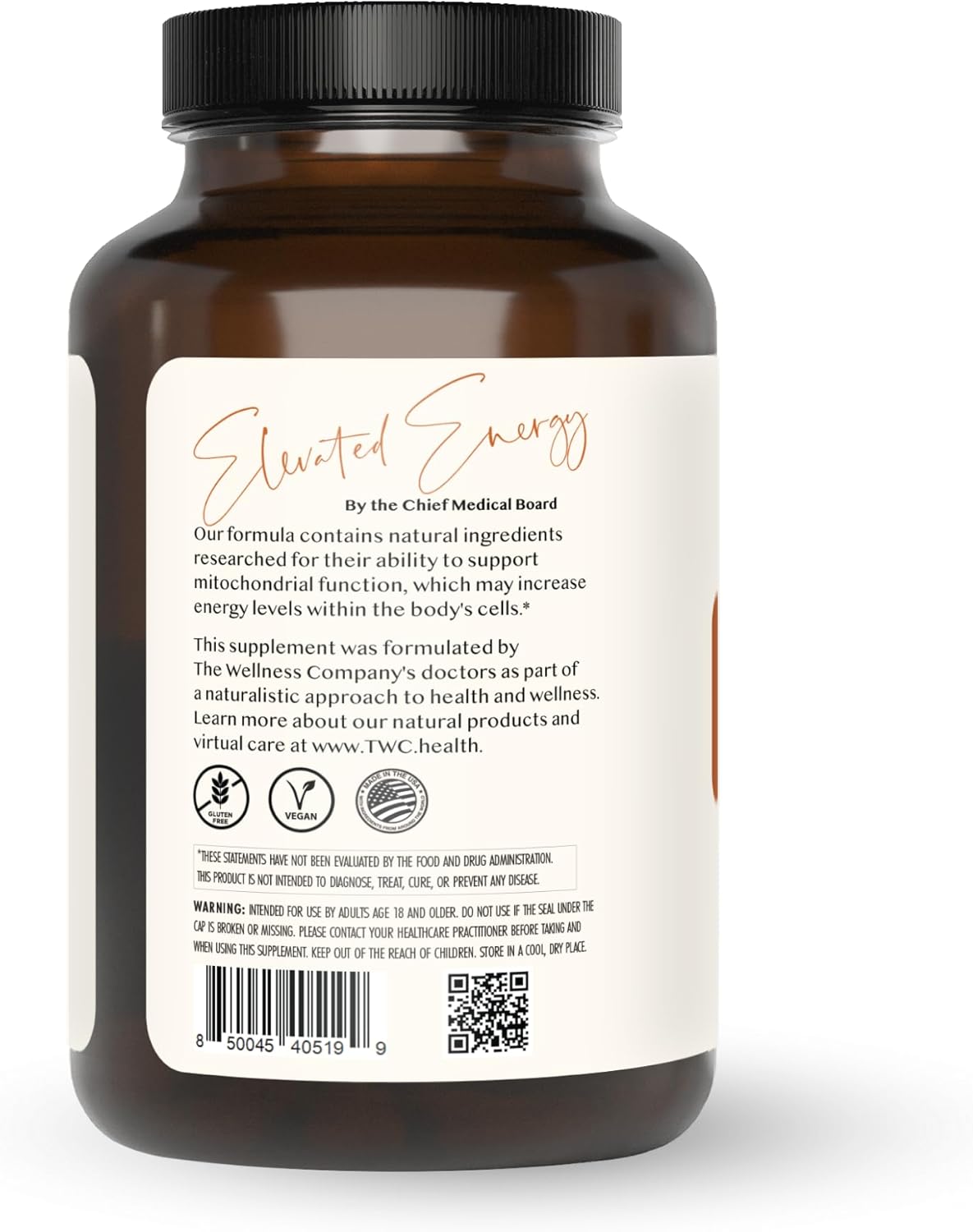 Natural Energy Booster Capsules - 2 Month Supply | Herbal Extracts for Boosting Energy | Non-GMO, Vegan, Gluten Free | Wellness Company