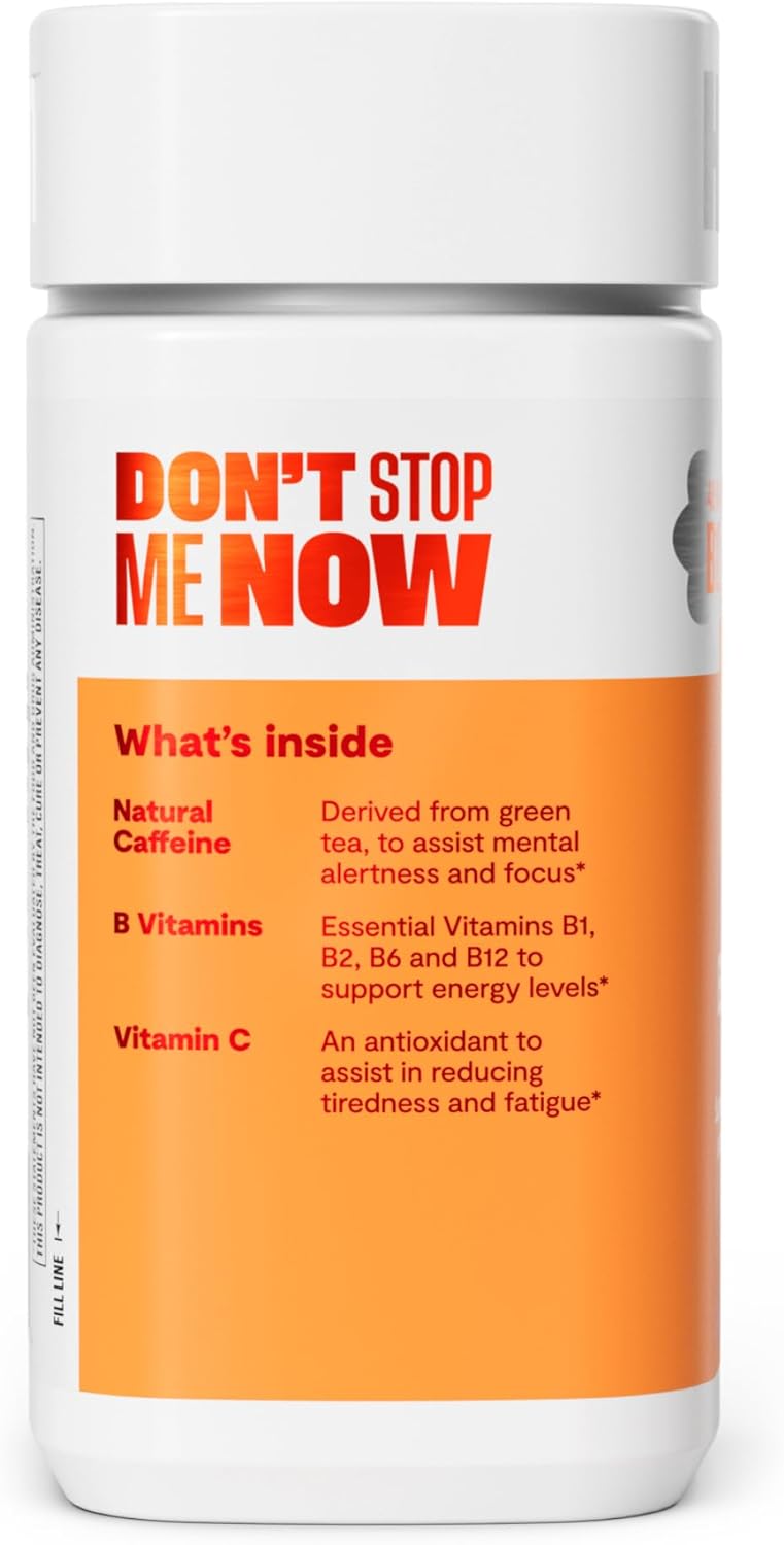 Natural Energy Boosting Supplement 2 Pack - Supports Focus & Alertness with Vitamins B & C, Green Tea Extract - Vegan & Non-GMO - 120 Capsules