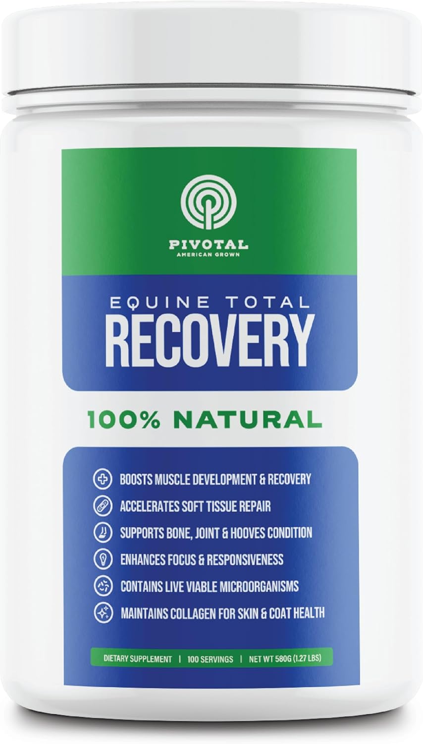 Natural Equine Joint Support Supplement with 9 Amino Acids and Probiotics for Horses - Total Recovery Formula - No Added Sugar - 100 Servings