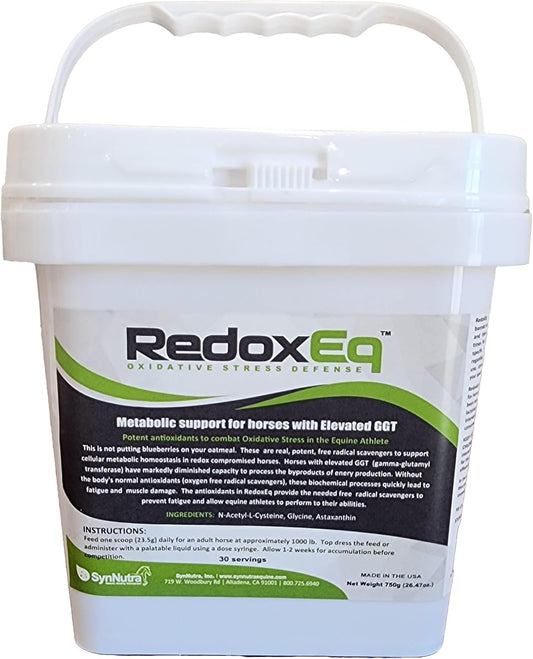 Natural Equine Supplement for Elevated GGT Levels - SynNutra RedoxEq - 30 Servings