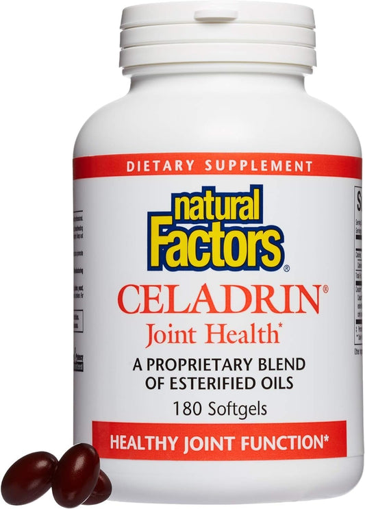 Natural Factors Celadrin Joint Health Softgels, Supports Flexibility, Mobility, and Joint Function, 180 Count